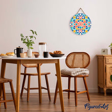 Cargar imagen en el visor de la galería, Pintar por Números en Disco de Madera - Mandala de conchas marinas