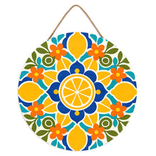 Cargar imagen en el visor de la galería, Pintar por Números en Disco de Madera - Mandala cítrico