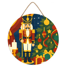 Cargar imagen en el visor de la galería, Pintar por Números en Disco de Madera - Cascanueces de Navidad
