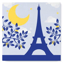 Cargar imagen en el visor de la galería, Mini Pintura por Números 20x20cm con bastidor París bajo la luna