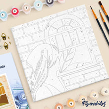 Cargar imagen en el visor de la galería, Mini Pintura por Números 20x20cm con bastidor Bufanda