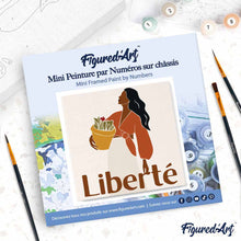 Cargar imagen en el visor de la galería, Mini Pintura por Números 20x20cm con bastidor Libertad