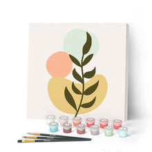 Cargar imagen en el visor de la galería, Mini Pintar por Números 20x20cm con bastidor Planta