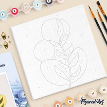 Cargar imagen en el visor de la galería, Mini Pintura por Números 20x20cm con bastidor Planta