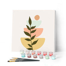 Cargar imagen en el visor de la galería, Mini Pintar por Números 20x20cm con bastidor Planta 2
