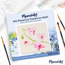 Cargar imagen en el visor de la galería, Mini Pintura por Números 20x20cm con bastidor Orquídea 2