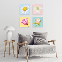Cargar imagen en el visor de la galería, Mini Pintura por Números 20x20cm con bastidor Rose mosqueta