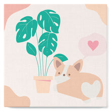Cargar imagen en el visor de la galería, Mini Pintura por Números 20x20cm con bastidor Perrito