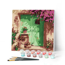 Cargar imagen en el visor de la galería, Mini Pintar por Números 20x20cm con bastidor Entrada floral
