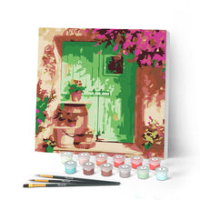 Cargar imagen en el visor de la galería, Mini Pintar por Números 20x20cm con bastidor Entrada floral