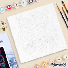 Cargar imagen en el visor de la galería, Mini Pintura por Números 20x20cm con bastidor Arte Pop Abstracto de Tigre