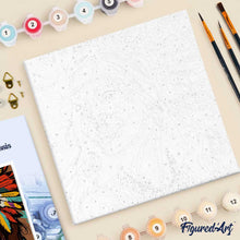 Cargar imagen en el visor de la galería, Mini Pintura por Números 20x20cm con bastidor Nativa Elegante Pop Art