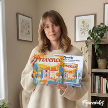 Cargar imagen en el visor de la galería, Mini Pintura por Números 20x20cm con bastidor Póster de Viaje Provenza Otoño