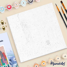 Cargar imagen en el visor de la galería, Mini Pintura por Números 20x20cm con bastidor Póster de Viaje Estatua de la Libertad