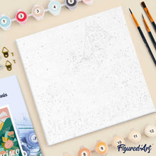 Cargar imagen en el visor de la galería, Mini Pintura por Números 20x20cm con bastidor Póster de Viaje San Francisco