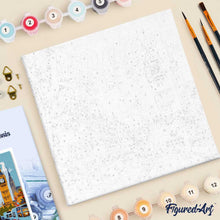 Cargar imagen en el visor de la galería, Mini Pintura por Números 20x20cm con bastidor Póster de Viaje Londres