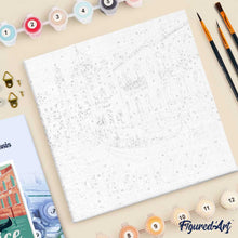 Cargar imagen en el visor de la galería, Mini Pintura por Números 20x20cm con bastidor Póster de Viaje Venecia