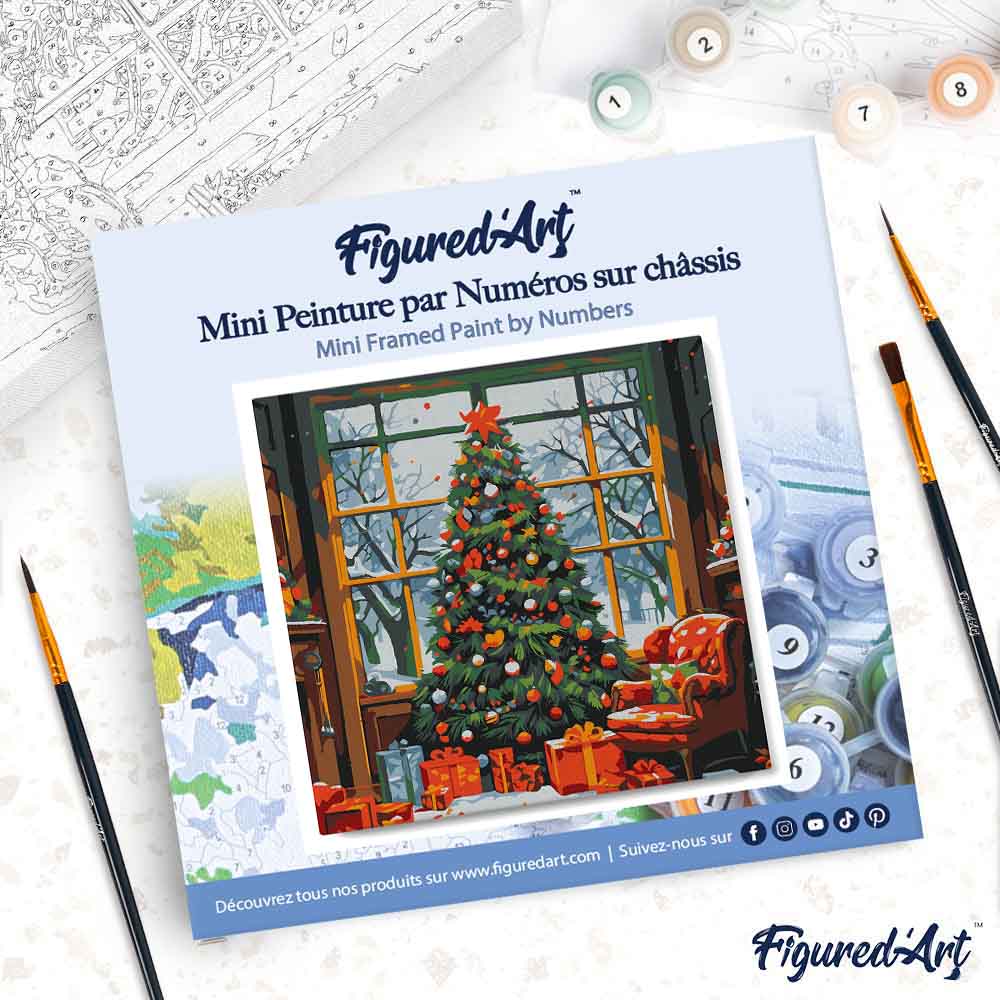 Pintura Por Números, árbol De Navidad, Muñeco De Nieve, Bufanda De Copo De Nieve, Arco De Colores, Lienzo Enmarcado De Invierno, Kit De Pintura Acrílica Para Adultos, Niños Principiantes, 20 X