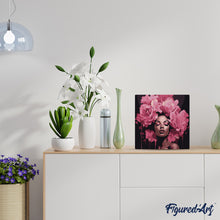 Cargar imagen en el visor de la galería, Mini Pintura por Números 20x20cm con bastidor - Corona di Peonie