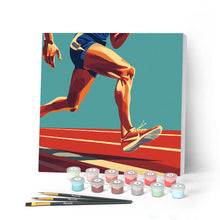 Cargar imagen en el visor de la galería, Mini Pintar por Números 20x20cm con bastidor - Póster Deportivo de Atletismo