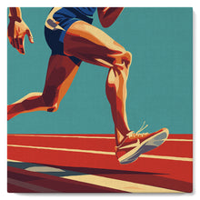 Cargar imagen en el visor de la galería, Mini Pintura por Números 20x20cm con bastidor - Póster Deportivo de Atletismo