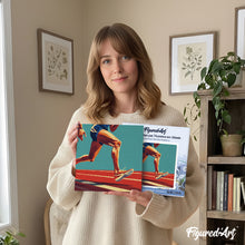 Cargar imagen en el visor de la galería, Mini Pintura por Números 20x20cm con bastidor - Póster Deportivo de Atletismo