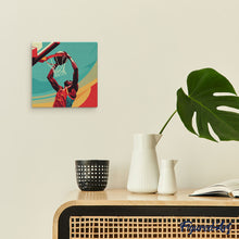 Cargar imagen en el visor de la galería, Mini Pintura por Números 20x20cm con bastidor - Póster Deportivo de Baloncesto