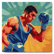 Cargar imagen en el visor de la galería, Mini Pintura por Números 20x20cm con bastidor - Póster Deportivo de Boxeo