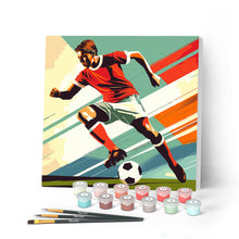 Cargar imagen en el visor de la galería, Mini Pintar por Números 20x20cm con bastidor - Póster Deportivo de Fútbol