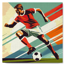 Cargar imagen en el visor de la galería, Mini Pintura por Números 20x20cm con bastidor - Póster Deportivo de Fútbol