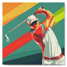 Cargar imagen en el visor de la galería, Mini Pintura por Números 20x20cm con bastidor - Póster Deportivo de Golf