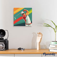 Cargar imagen en el visor de la galería, Mini Pintura por Números 20x20cm con bastidor - Póster Deportivo de Golf