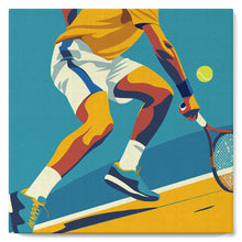Cargar imagen en el visor de la galería, Mini Pintura por Números 20x20cm con bastidor - Póster Deportivo de Tenis
