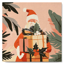 Cargar imagen en el visor de la galería, Mini Pintura por Números 20x20cm con bastidor - Papá Noel con regalos
