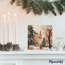Cargar imagen en el visor de la galería, Mini Pintura por Números 20x20cm con bastidor - Navidad en Londres
