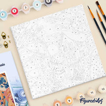Cargar imagen en el visor de la galería, Mini Pintura por Números 20x20cm con bastidor - Encantadora ciudad nevada