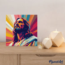 Cargar imagen en el visor de la galería, Mini Pintura por Números 20x20cm con bastidor - Jesús radiante