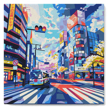 Cargar imagen en el visor de la galería, Mini Pintura por Números 20x20cm con bastidor - Shibuya Pop Art