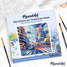 Cargar imagen en el visor de la galería, Mini Pintura por Números 20x20cm con bastidor - Shibuya Pop Art