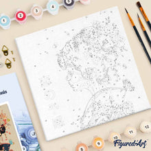 Cargar imagen en el visor de la galería, Mini Pintura por Números 20x20cm con bastidor - Aroma Japonés del Amor