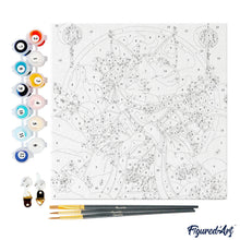 Cargar imagen en el visor de la galería, Mini Pintura por Números 20x20cm con bastidor - Gata Princesa Japonesa