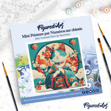 Cargar imagen en el visor de la galería, Mini Pintura por Números 20x20cm con bastidor - Gata Princesa Japonesa