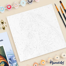 Cargar imagen en el visor de la galería, Mini Pintura por Números 20x20cm con bastidor - Virgen María rezando