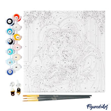 Cargar imagen en el visor de la galería, Mini Pintura por Números 20x20cm con bastidor - Sagrada Familia