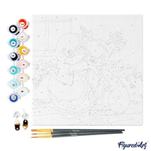 Cargar imagen en el visor de la galería, Mini Pintura por Números 20x20cm con bastidor - Amigos navideños