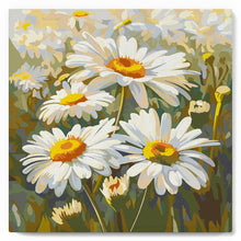 Cargar imagen en el visor de la galería, Mini Pintura por Números 20x20cm con bastidor - Margaritas