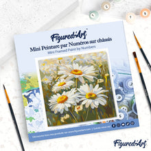 Cargar imagen en el visor de la galería, Mini Pintura por Números 20x20cm con bastidor - Margaritas