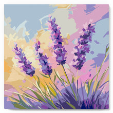 Cargar imagen en el visor de la galería, Mini Pintura por Números 20x20cm con bastidor - Lavanda