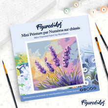 Cargar imagen en el visor de la galería, Mini Pintura por Números 20x20cm con bastidor - Lavanda