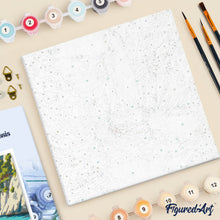 Cargar imagen en el visor de la galería, Mini Pintura por Números 20x20cm con bastidor - Cala Azul Tranquila